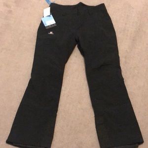 NWT Salomon large black womens ski ice mania pants